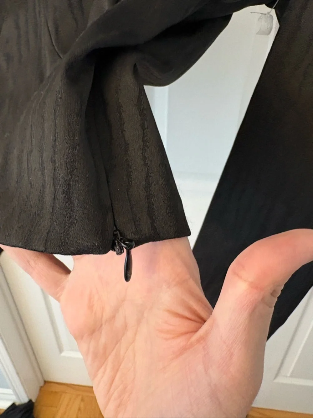 Zara Black Long Sleeve Cropped Bustier Top Size Large - Picture 12 of 14